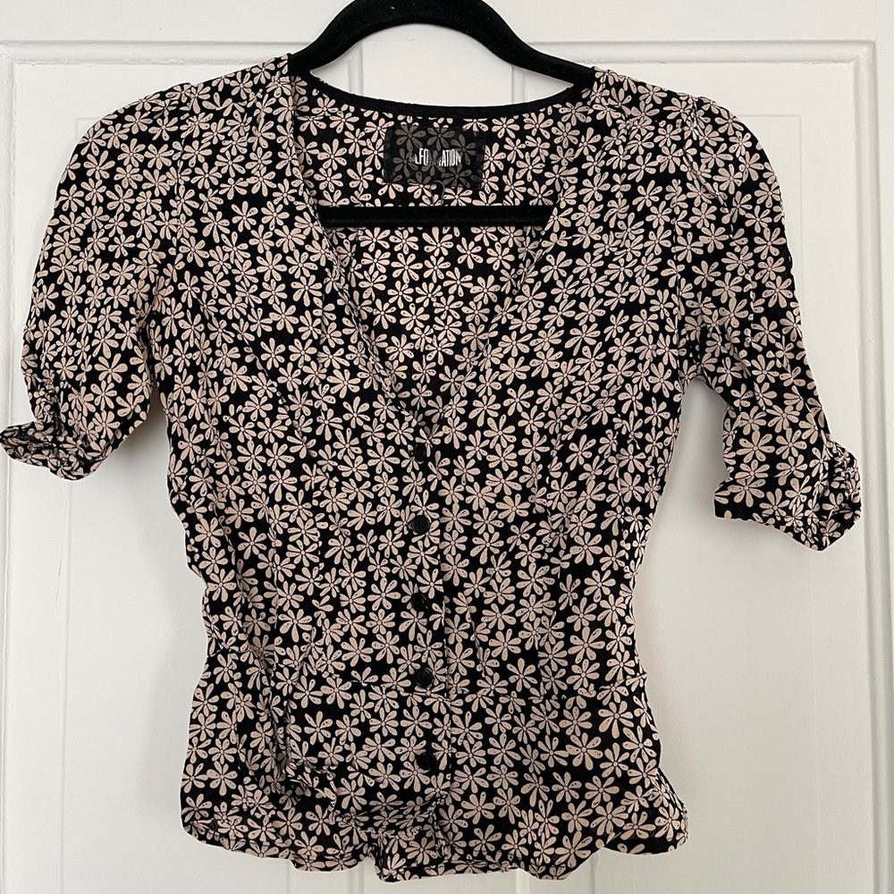 Reformation floral button down blouse